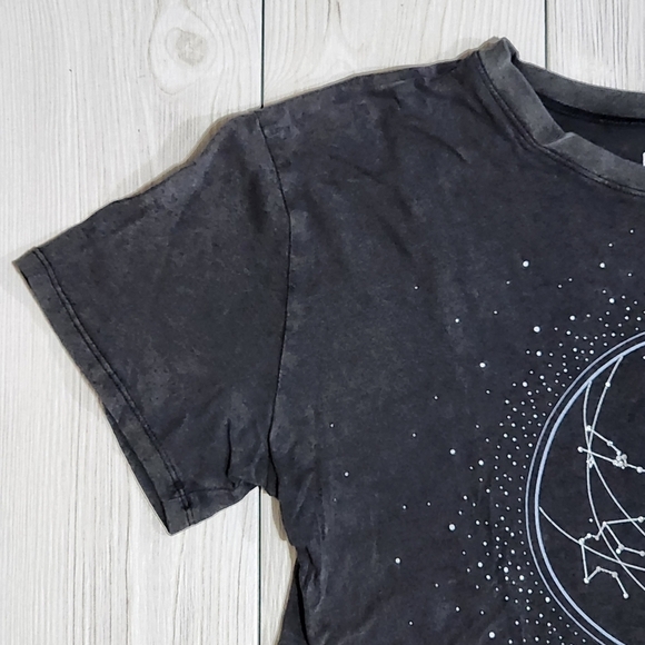 Hollister Dark Grey Constellation Graphic Short Sleeve T-Shirt Size S - Picture 2 of 12